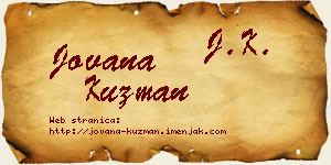 Jovana Kuzman vizit kartica